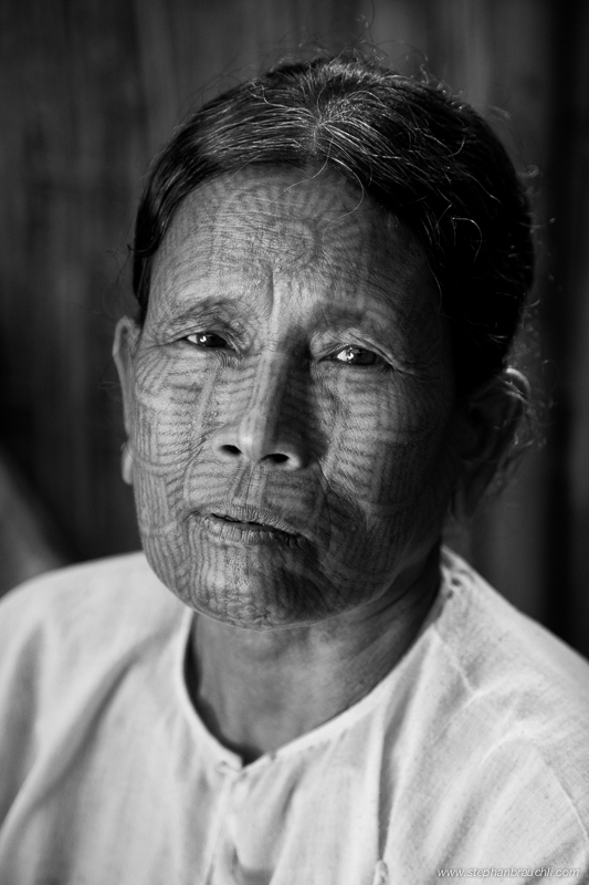 Chin woman with tribal tattoo